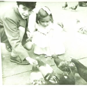 Children with pigeons 