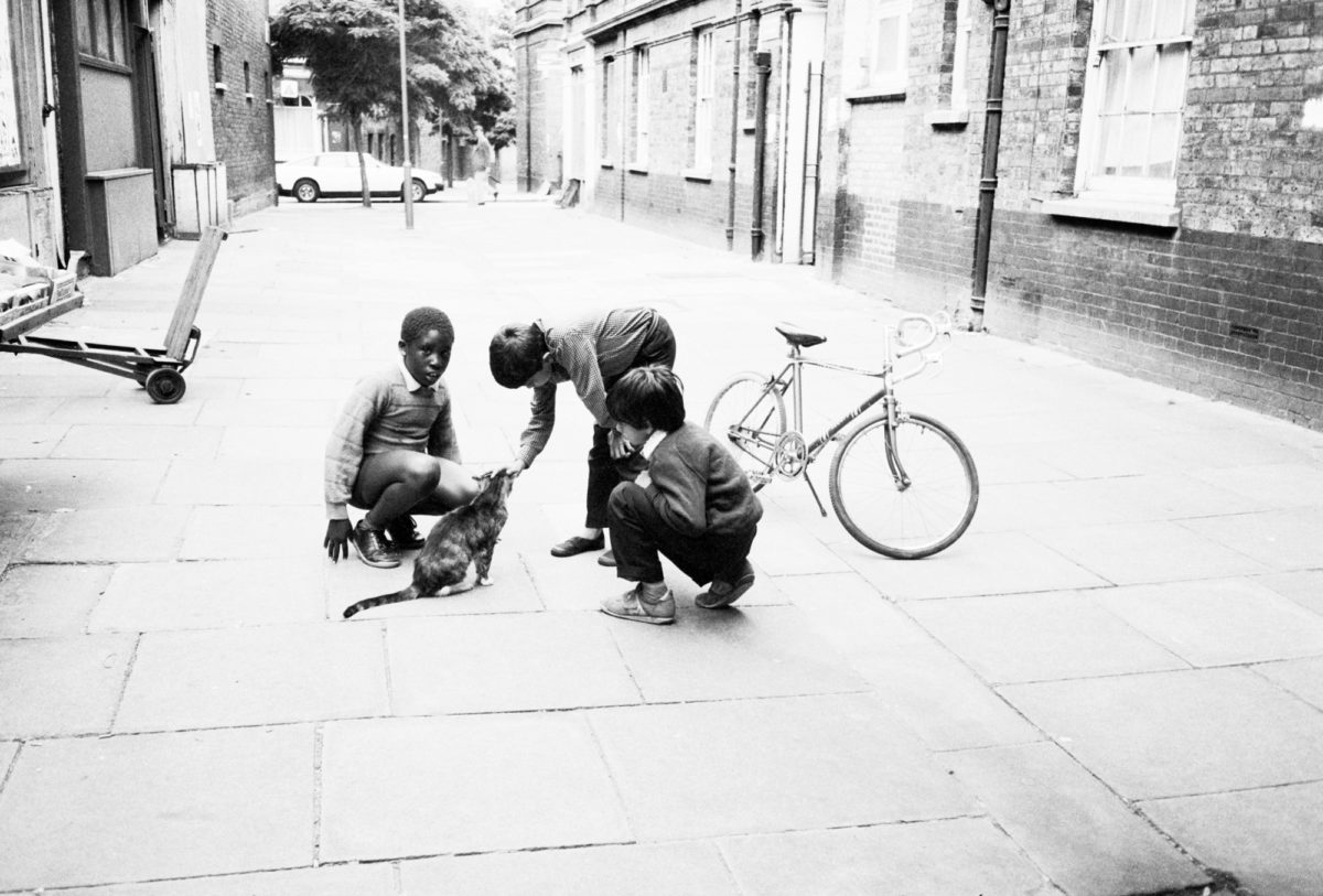 Kids playing in the street, King's Cross, 1980-1982